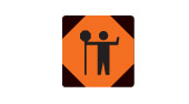 Flag Person Ahead sign