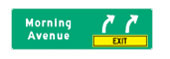 Freeway Exit Lane Arrow sign