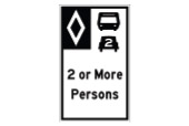 High Occupancy Vehicle (HOV) Lane sign