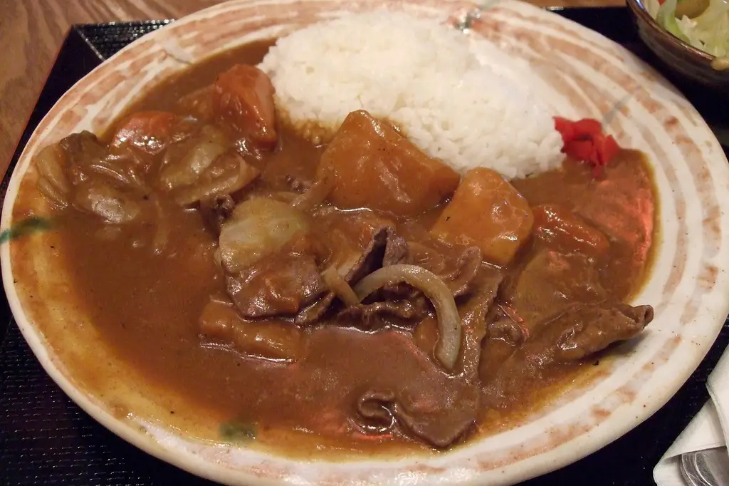 rice, beef, wafu curry, food, meal, meat, dinner, cuisine, plate, lunch, dish, asian, japanese, brown meat, brown rice, brown dinner