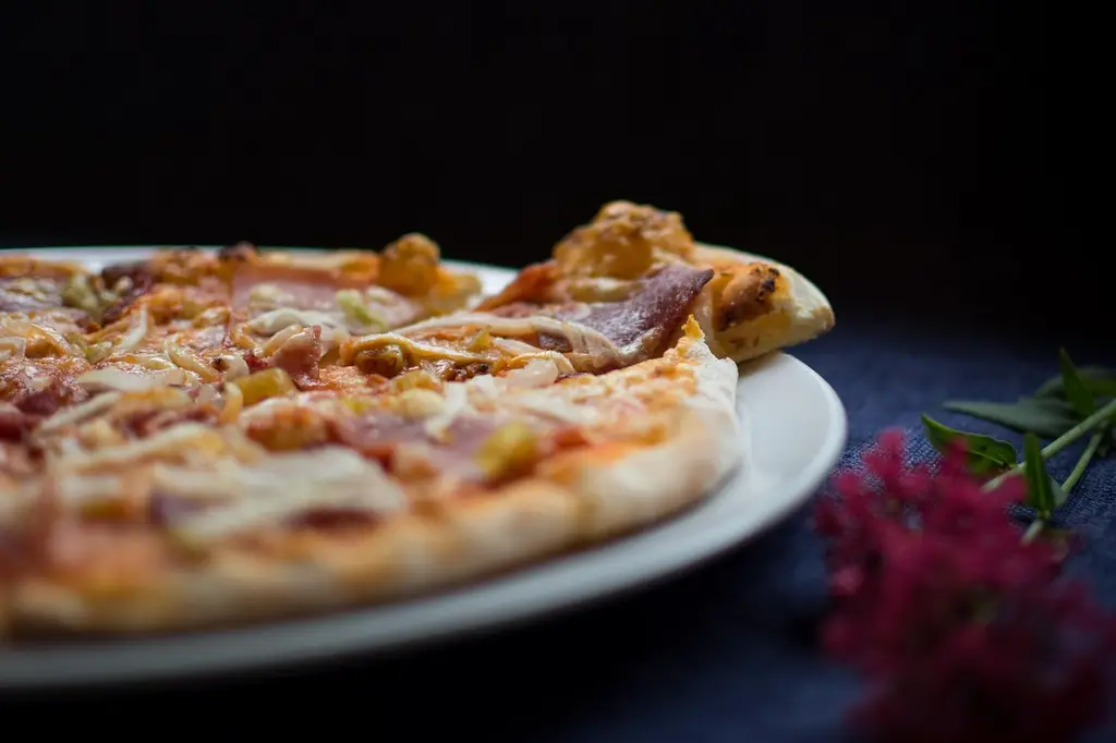 pizza, food, dish, meal, cuisine, delicious, tasty, bistro, restaurant, closeup