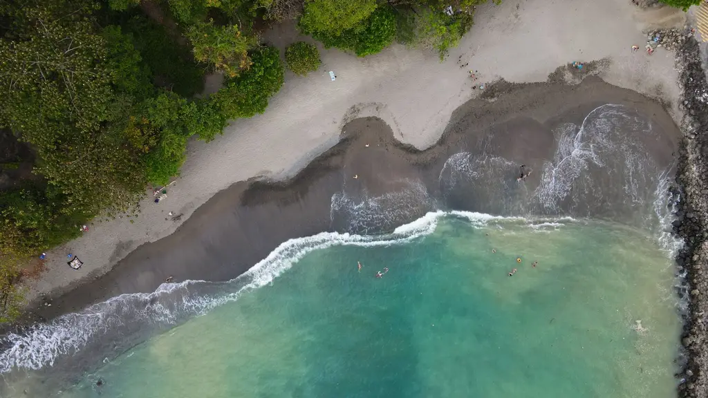 Stunning aerial shot of Playa Herradura showcasing turquoise waters and sandy beaches in Costa Rica.