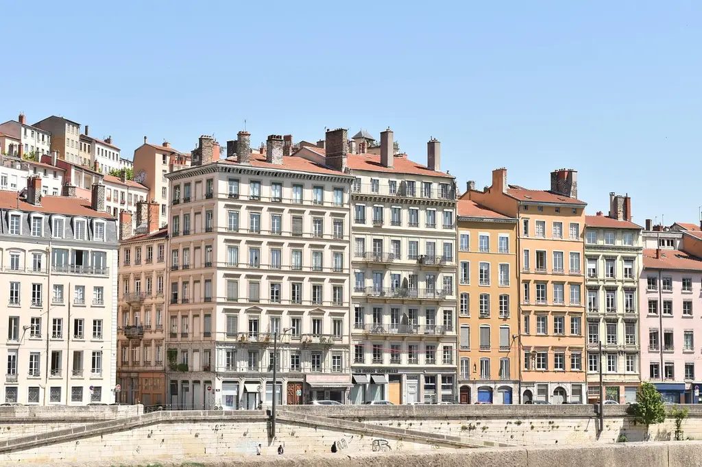 lyon, france, croix rousse, building, architecture, nature, color, sky, urban, travel, facade