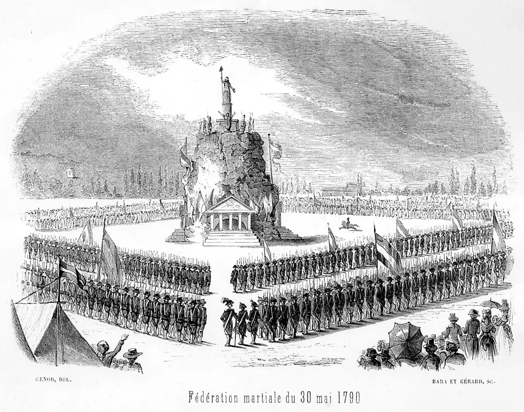 Lyon 5e - Musée d'histoire de Lyon - Gadagne - Fédération martiale du 30 mai 1790 (N 1945-2) cropped bw