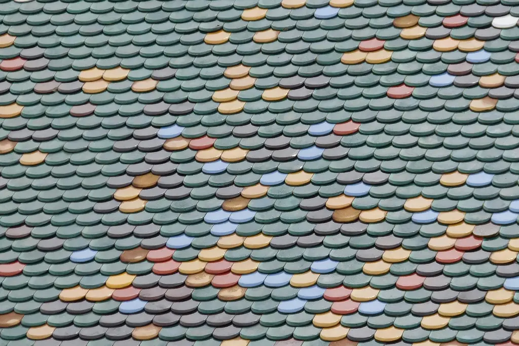 top, tile, special, pecs, hungary, zsolnay, architecture, beautiful, old, style, house, roof tile, building