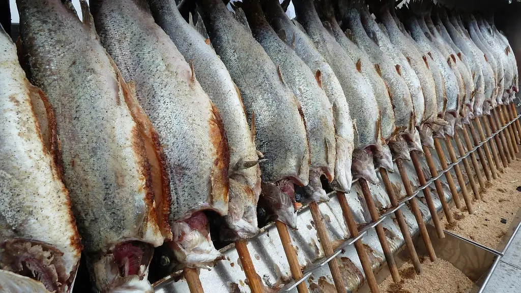 fish, cod, nature, smoked, steckerlfisch