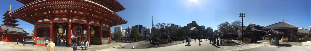 Senso-ji temple Asakusa Tokyo - March 9 2022 - 360 panorama various 19 03 19 507000