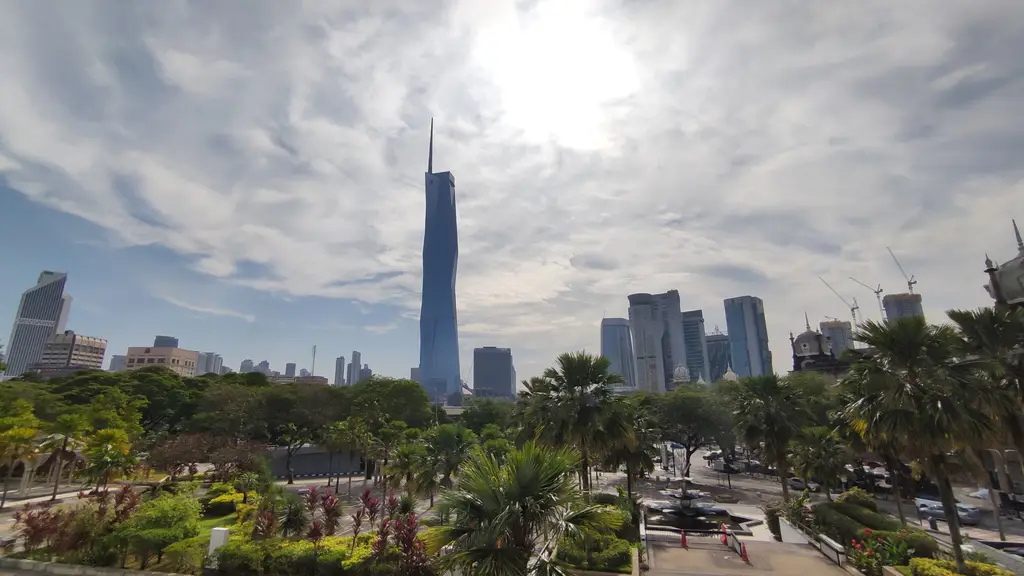 Kuala Lumpur skyline, the tallest building there is visible, The Merdeka 118