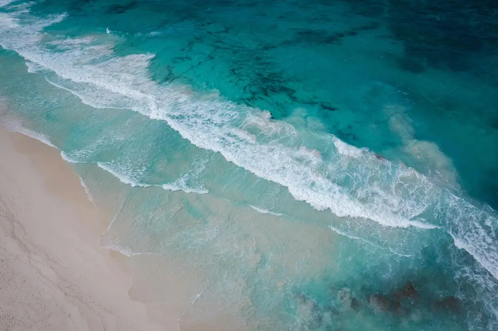 sea, ocean, beach, aerial view, summer, vacation, nature, travel, outdoors, aerial photography