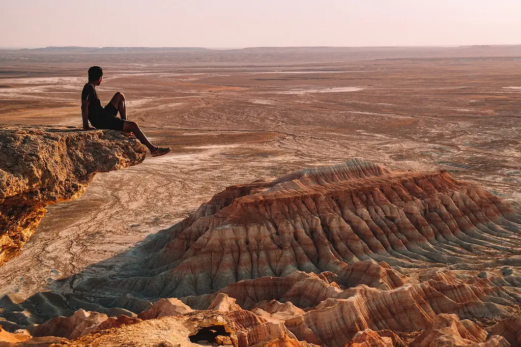 desert, geology, rock formation, nature, erosion, valley, man, landscape, desert, desert, desert, desert, desert