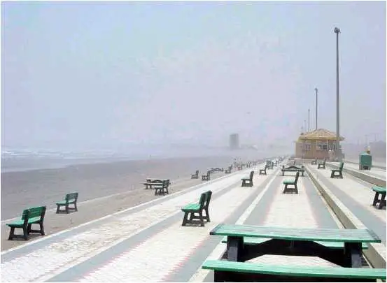 View of Arabian Sea from Clifton Beach, Karachi