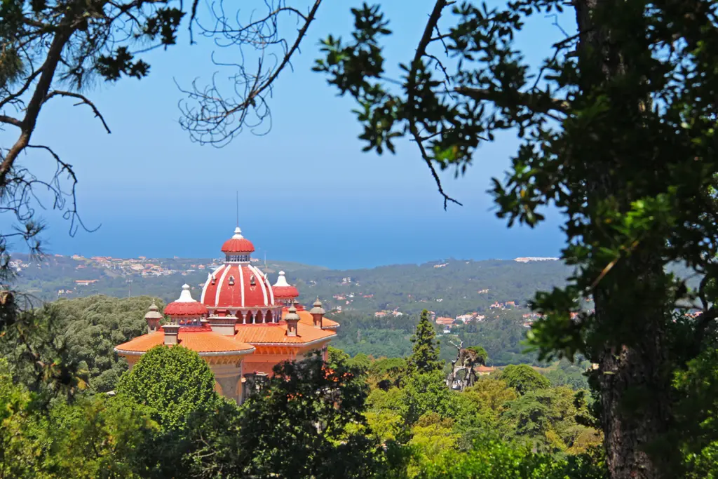 Looking out towards the Atlantic over the rooftop of the Palace of Monserrate in Sintra National Park (27419195674)