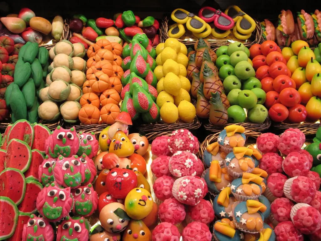 la boqueria, barcelona, market, la rambla, marzipan, sweetness, sugar, color, la boqueria, la rambla, la rambla, marzipan, marzipan, marzipan, marzipan, marzipan
