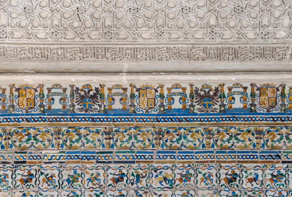 Detail Cenador Carlos V real alcazares Seville Spain