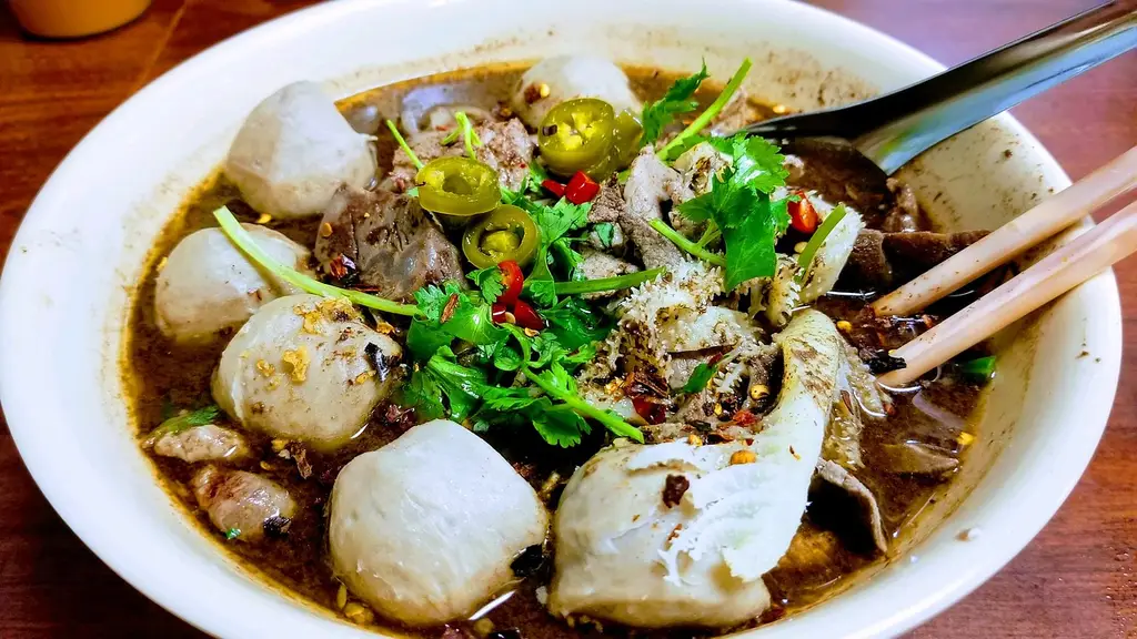 boat noodle bowl, thai, delicious, california