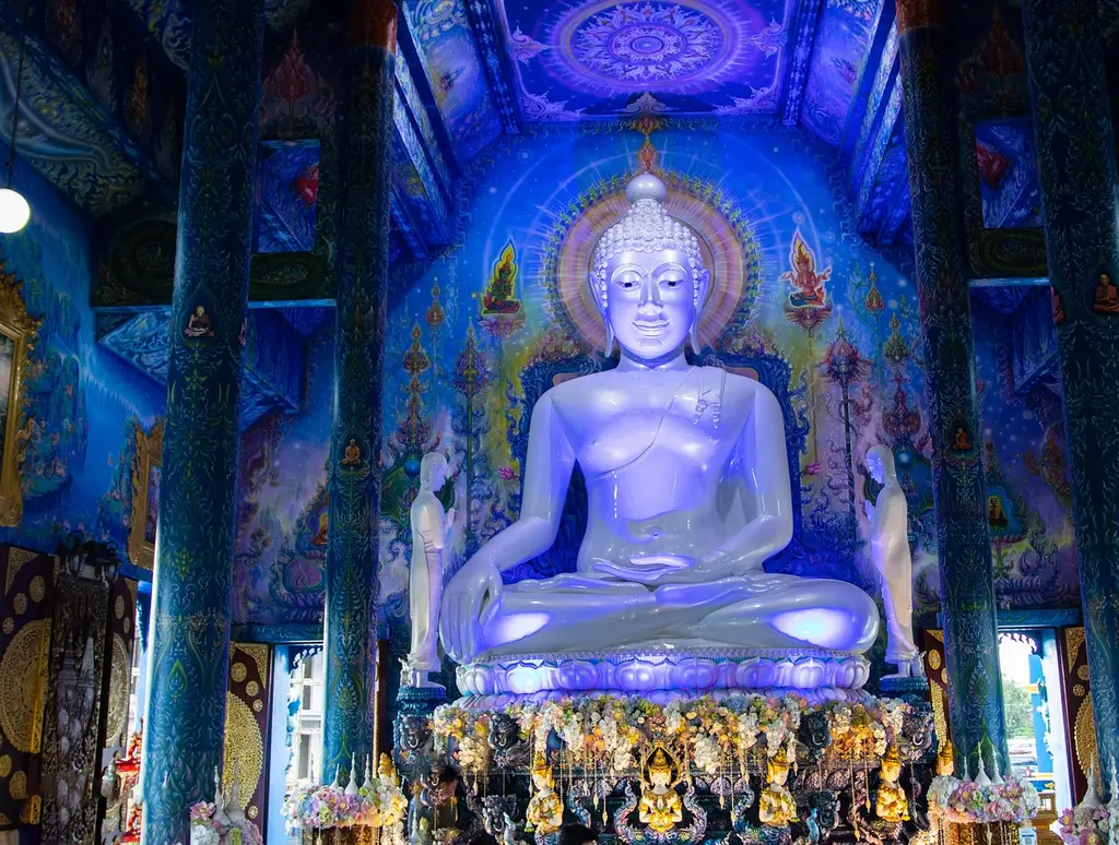 wat rong suea ten, chiang rai, chiangrai, chiang, blue temple, thailand, asia, temple, buddha, buddhism, religion, buddhist, blue, thai, sculpture, statue, wat, architecture, religious, traditional, landmark, to travel, pray, meditation, tourism, chiang rai, blue temple, thailand, buddha, buddha, buddha, buddha, buddha, buddhist