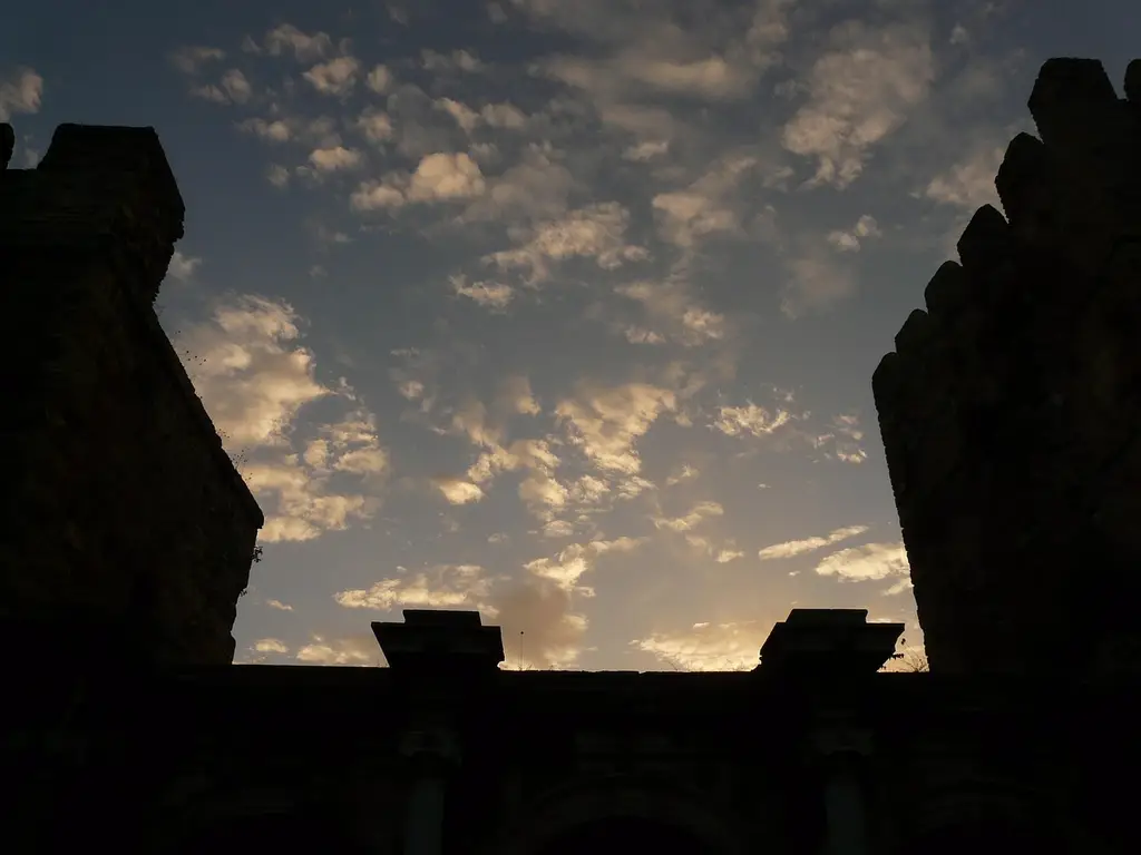 building, the shade, backlighting, chimney, hadrian's gate, antalya, turkey
