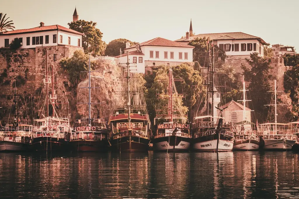 ship, sea, nature, old house, old town, marina, antalya, turkey, konyaalti, kaleici