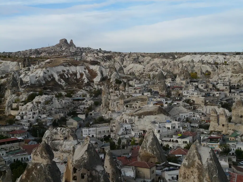 göreme, turkey, nature, cappadocia, uchisar, location, nevşehir province, castle rock, tufa, minarets, house, reside, city, mountain, castle, unesco world heritage, world heritage site