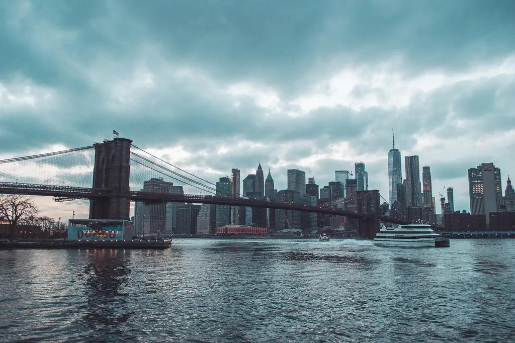 brooklyn bridge, skyline, new york, nyc, skyline nyc, city, usa, manhattan, ferry, dumbo, brooklyn, brooklyn bridge skyline, sunset, nyc sunset, brooklyn bridge sunset, america, architecture, building, buildings, cityscape, downtown, urban, ny, towers, travel, nature, blue bridge, blue new