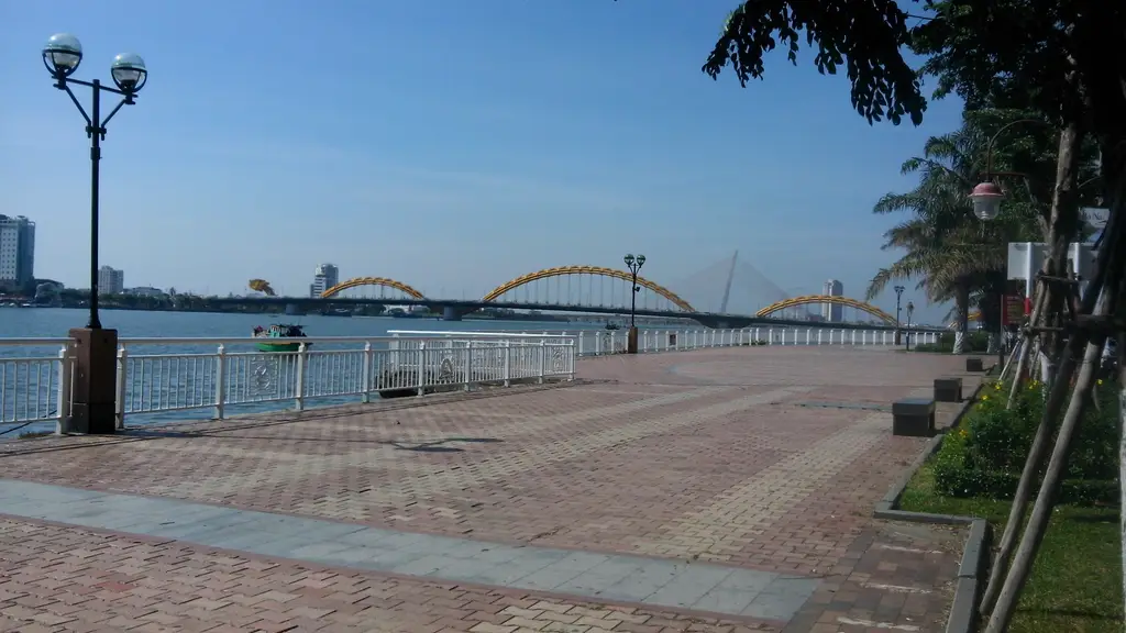 Dragon Bridge in Da Nang (far)